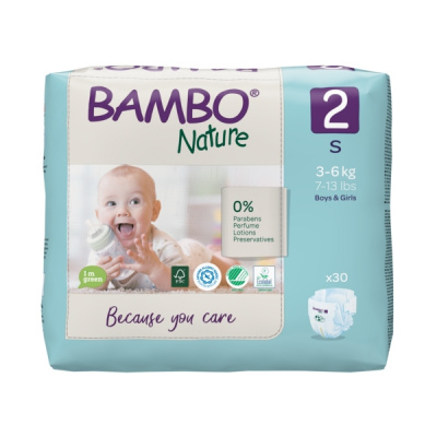 Эко-подгузники Bambo Nature 2 (3-6 кг), 30 шт купить оптом в Махачкале