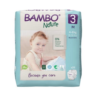 Эко-подгузники Bambo Nature 3 (4-8 кг), 28 шт купить оптом в Махачкале